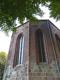 St. Mauritius, Reepsholt, Chor um 1300, ohne Strebepfeiler