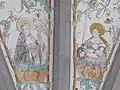 Ein Benediktinerabt und die heilige Katharina im Chorgewölbe, 1514
