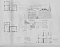 Umbau 1899 – Pferdestall Grundrisse, Schnitte und Fassaden