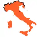 Italien nach dem Grenzvertrag von Rapallo 1919