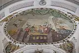 Deckengemälde im Chor, heiliger Nikolaus