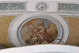 Deckengemälde über der Empore, König David