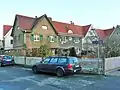 Gartenstadt Hellerau: Reihenhausgruppe über L-förmigem Grundriss (Einzeldenkmal zu ID-Nr. 09210046)