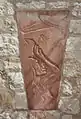 Relief am Ehrenmal in der Straße „Im Kirschenhain“ zur Mahnung und Erinnerung an die Weltkriege