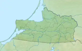 Reliefkarte: Oblast Kaliningrad