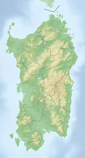 Reliefkarte: Sardinien
