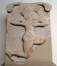 Relief eines Waffenläufers