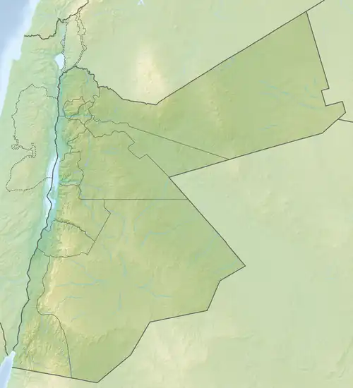 Reliefkarte: Jordanien