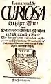 Globus als Logo auf den Titelseiten der Zeitschrift Remarquable Curiosa von 1715 bis 1727.