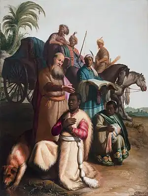 Die Taufe des Kämmerers, 1626, Öl auf Eichenholz, 63,5 × 48 cm, Museum Catharijneconvent, Utrecht
