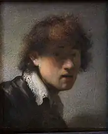 Jugendliches Selbstbildnis, 1629, Öl auf Holz, 15,5 × 12,7 cm, Alte Pinakothek, München