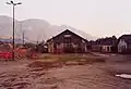 Zustand der Remise im Bahnhof Meran während des Stillstandes der Vinschger Bahn