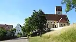 Kirche und Pfarrhof in Bertoldsheim