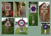 Reparatur durch erneutes Vergießen am Füß, Nachrüstung durch aufgesetzte Schildertafeln