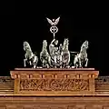 Schadows Quadriga, in Berlin 1806 auf dem Brandenburger Tor requiriert und 1814 durch Blücher nach Berlin zurückgeführt