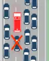 Nachfahren von Einsatzfahrzeugen in der Rettungsgasse ist verboten