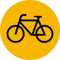 Warnung vor Radverkehr