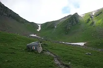 Blick aus Osten von der Wichlenmatt zum Richetlipass.