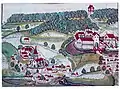 Rieden (links) und Wasserschloss Sanzenbach (rechts)