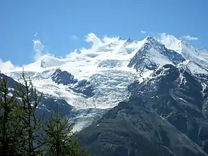 Riedgletscher mit Nadelgrat und Ulrichshorn (links)