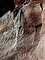 Normalhaken und Bandschlinge am Naturdenkmal