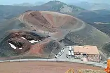 Ein inaktiver Nebenkrater des Ätna (Monte Silvestri Inferiore)