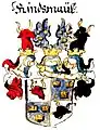 Freiherrenwappen derer von Rindsmaul, [ohne goldenem Herzschild]