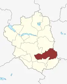 Lage des Nordrupøster Sogn in der Ringsted Kommune