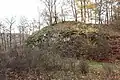 Bergsporn im Ringwallbereich  Kautenbach mit weitem Rundumblick.