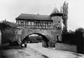 Das Rinnentor in einer Aufnahme vor 1885(Blick innerhalb der Stadtmauer nach Westen)