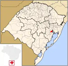 Lage von Guaíba in Rio Grande do Sul