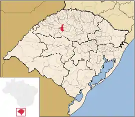 Lage von Ijuí im Bundesstaat Rio Grande