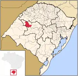 Lage von Santiago in Rio Grande do Sul