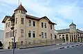 Ritterburg, dahinter das ehemalige Hotel Fürst Bismarck