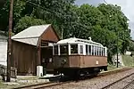 Zweiachsiger Triebwagen in Maria Himmelfahrt