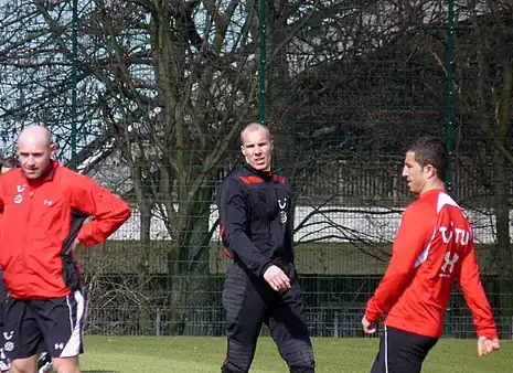Robert Enke beim Training mit Teamkollegen von Hannover 96