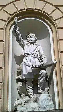 Väinämöinen (aus dem Kalevala, 1888), Haupteingang des Alten Studentenhauses, Helsinki