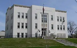 Rock County Courthouse, gelistet im NRHP Nr. 90000968