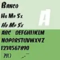 Schrift Banco, 1951