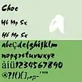Schrift Choc, 1955