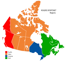 Rogers-Sportsnet-Regionen