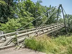 Rohrhängebrücke Aufeld über die Aare