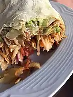 Rollo mit Hühnerfleisch