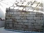 Reste der vermeintlichen Algunder Römerbrücke (Entstehung im 15. Jh. wahrscheinlicher)