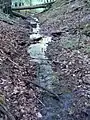 Die noch „junge“ Ronceva kurz nach ihrem Entspringen zwischen der Brauerei „Barre“ und „Horst Höhe“ nahe dem Reineberg im Wiehengebirge
