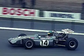 Ronnie Peterson am 1. Mai 1970 beim Training zum Eifelrennen auf dem Nürburgring