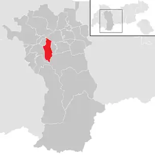 Lage der Gemeinde Roppen im Bezirk Imst (anklickbare Karte)