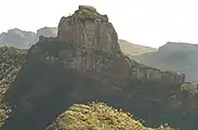 Bentayga von Artenara aus gesehen.