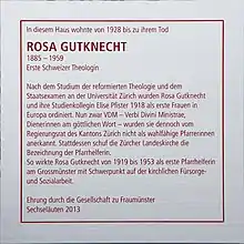 Gedenktafel Haus «Zum Loch», Zwingliplatz 1