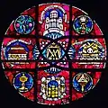 Rose Window, Fenster zu acht Titeln Mariens, St Mary, Chelsea, London, nach 1945